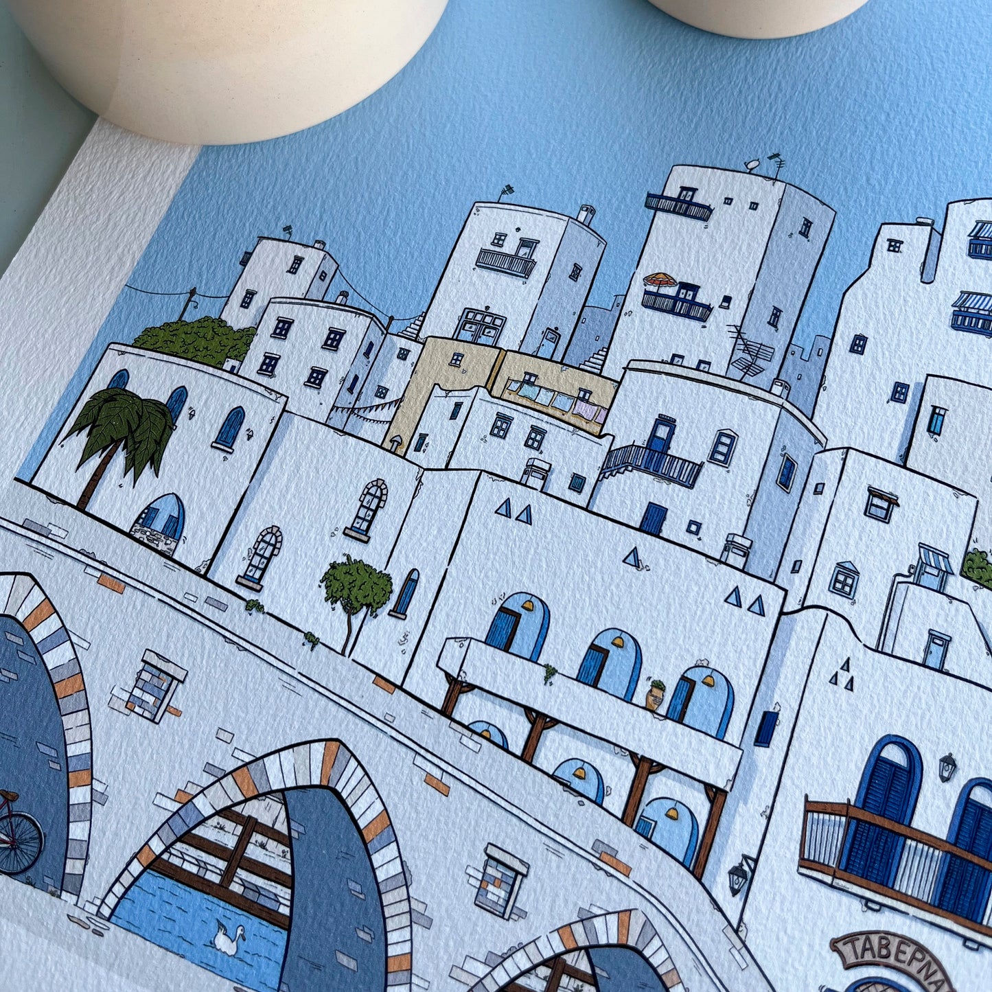 Paros Greek Village art print