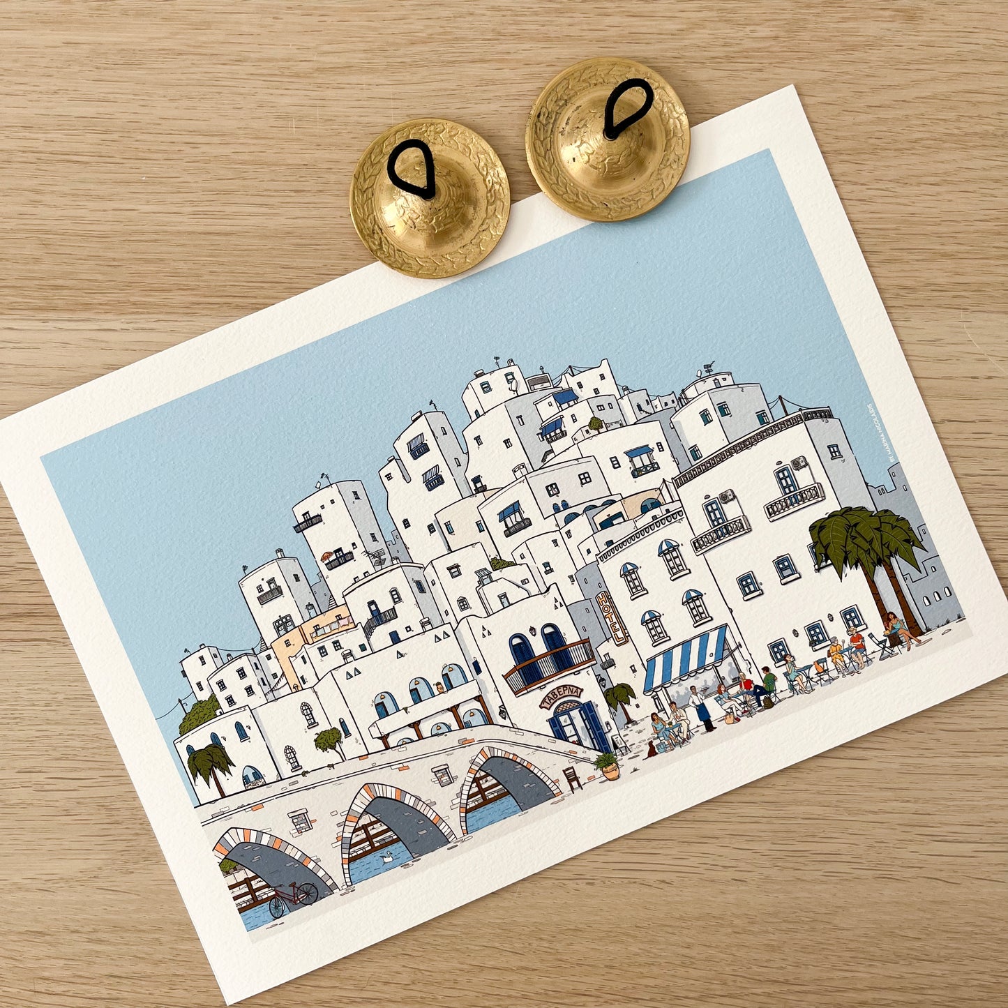 Paros Greek Village art print