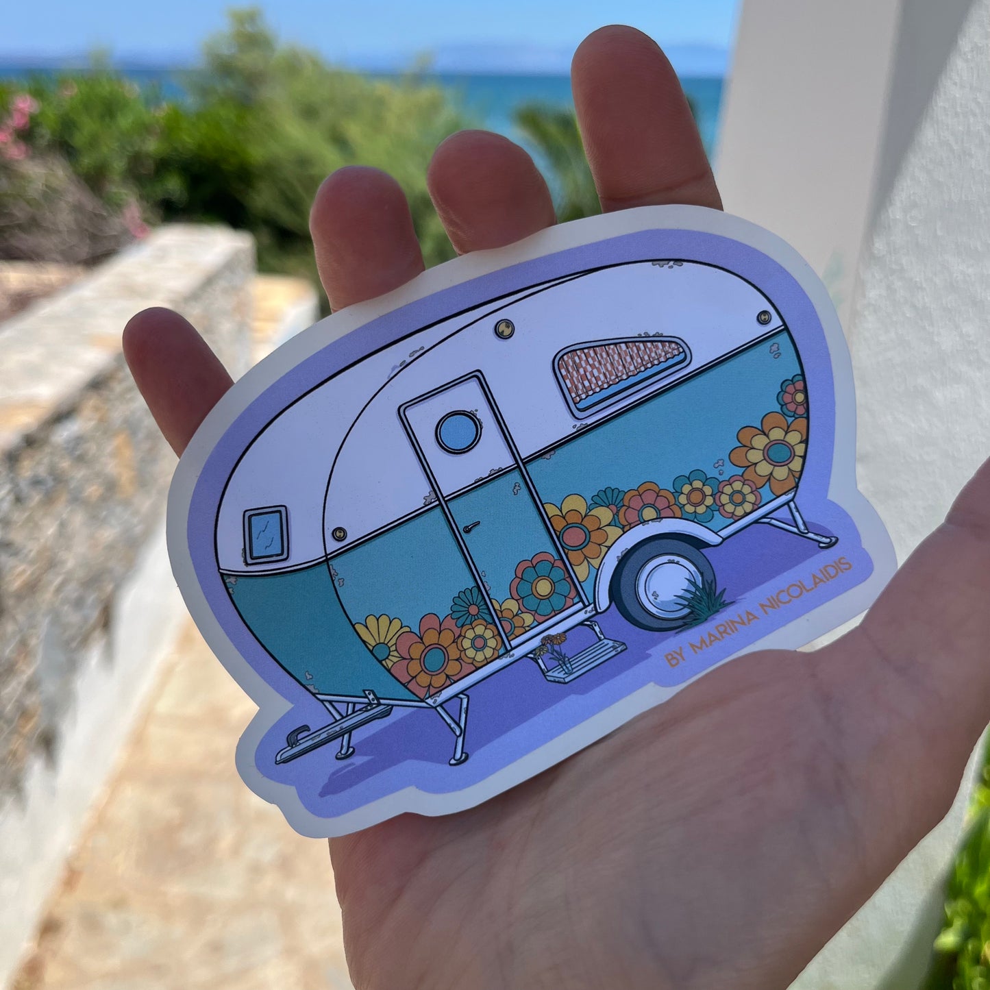 Summer caravan sticker