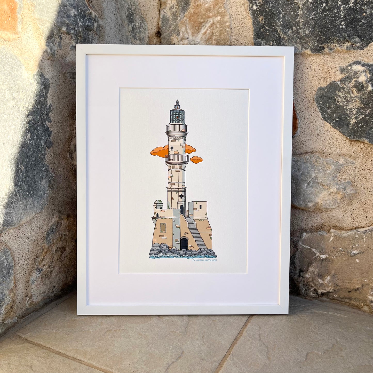 Chania Lighthouse Crete art print