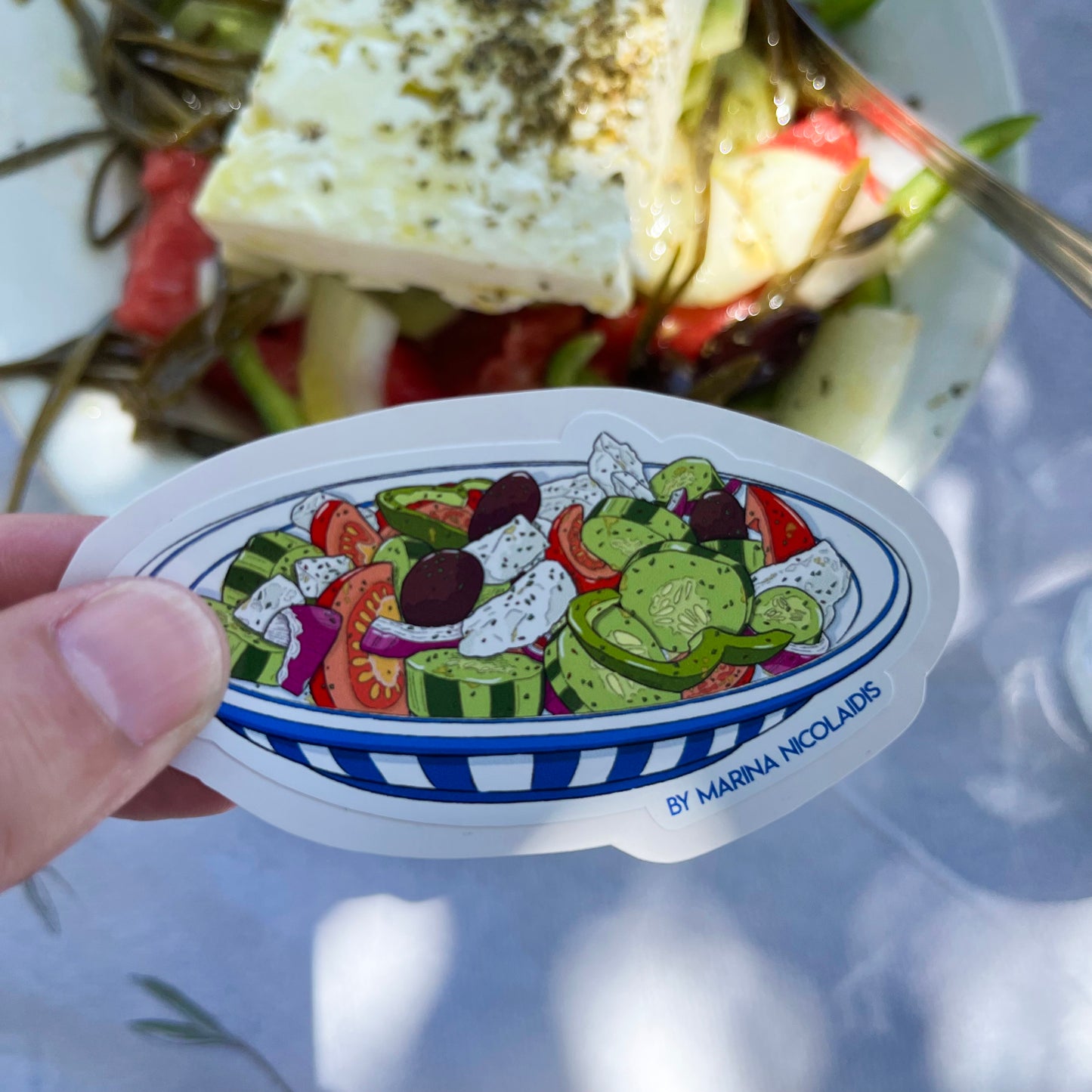 Greek salad sticker