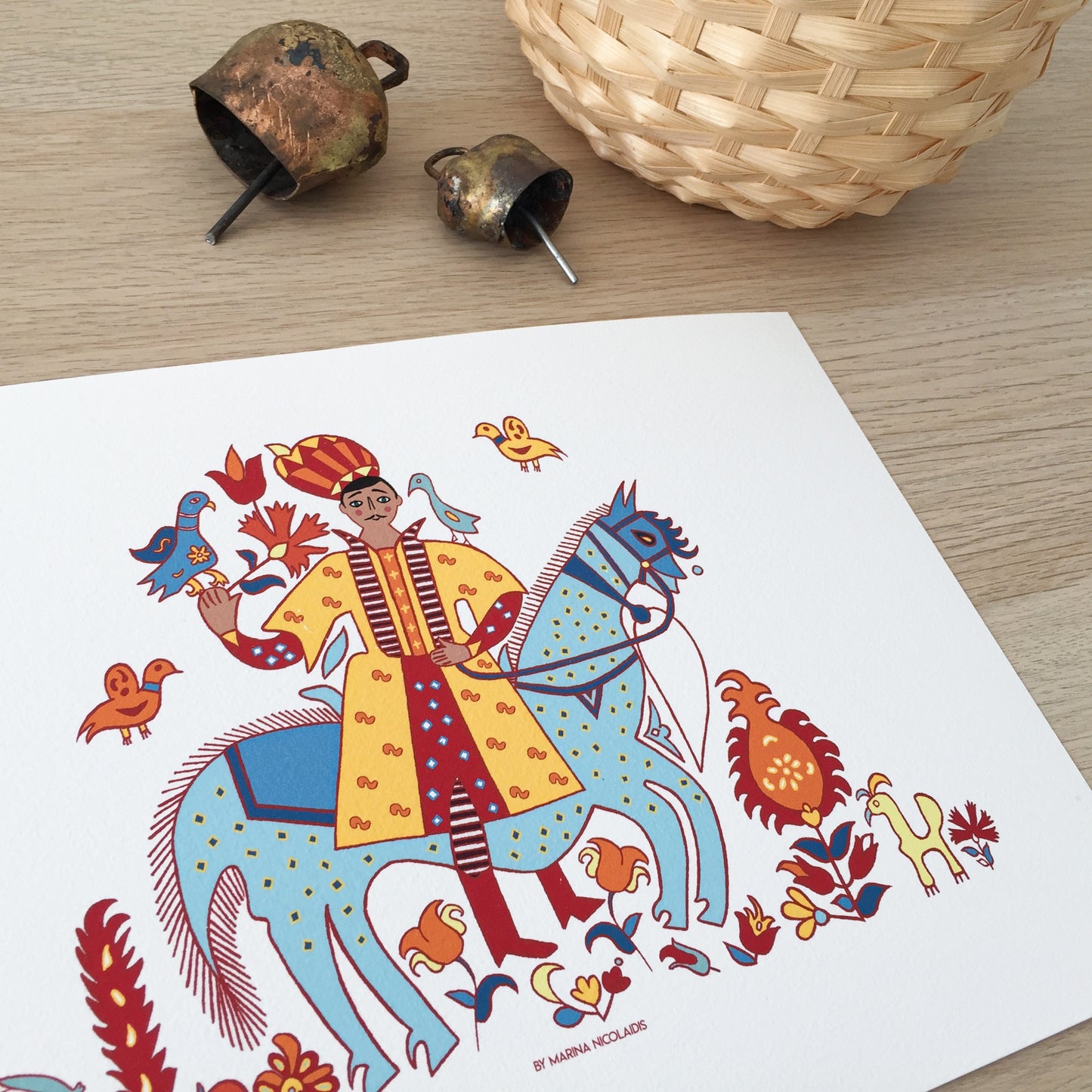 Folkloric Horseman art print