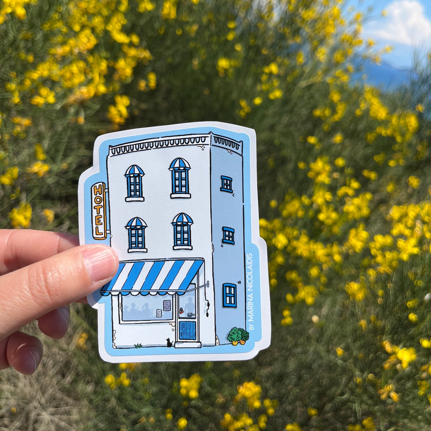 Greek hotel sticker