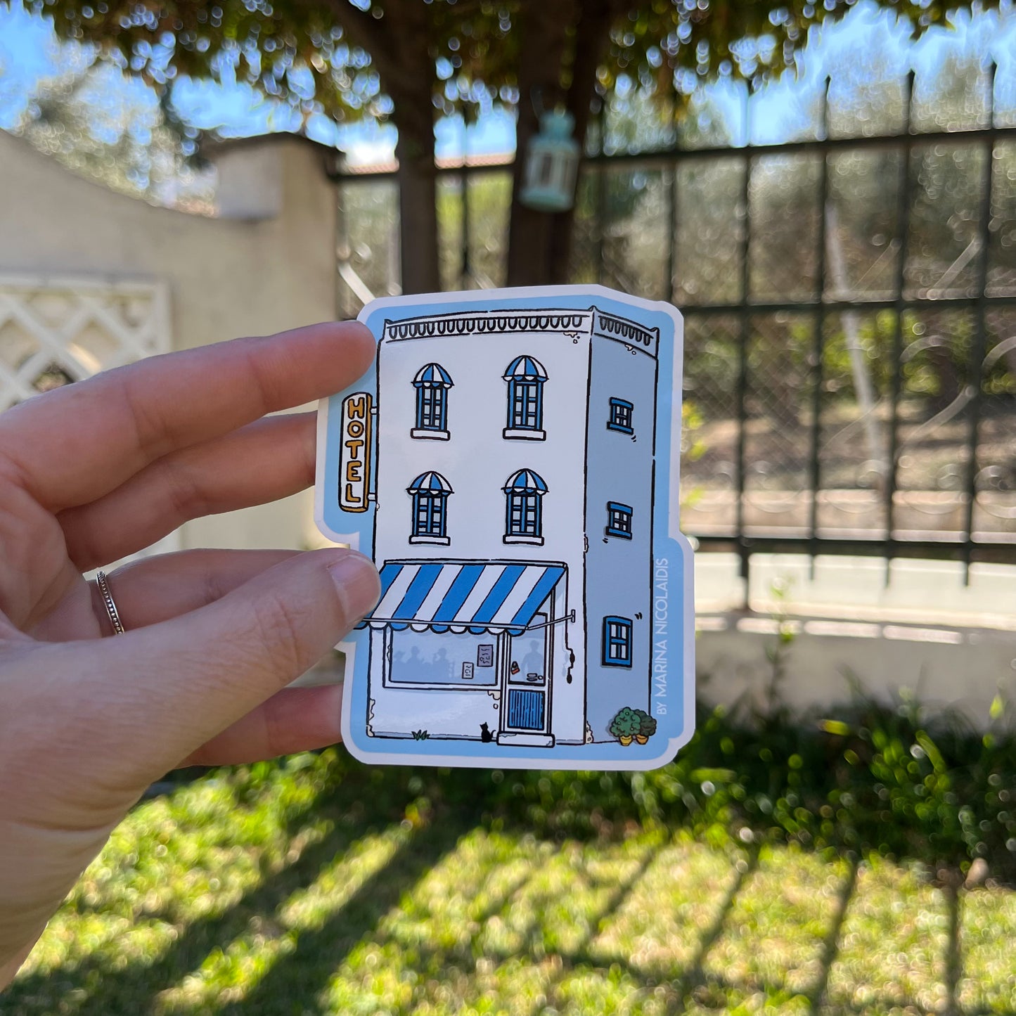 Greek hotel sticker