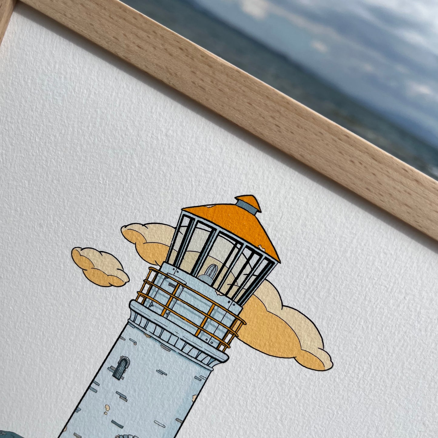 Andros lighthouse art print