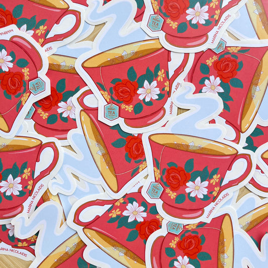 Cup of tea sticker