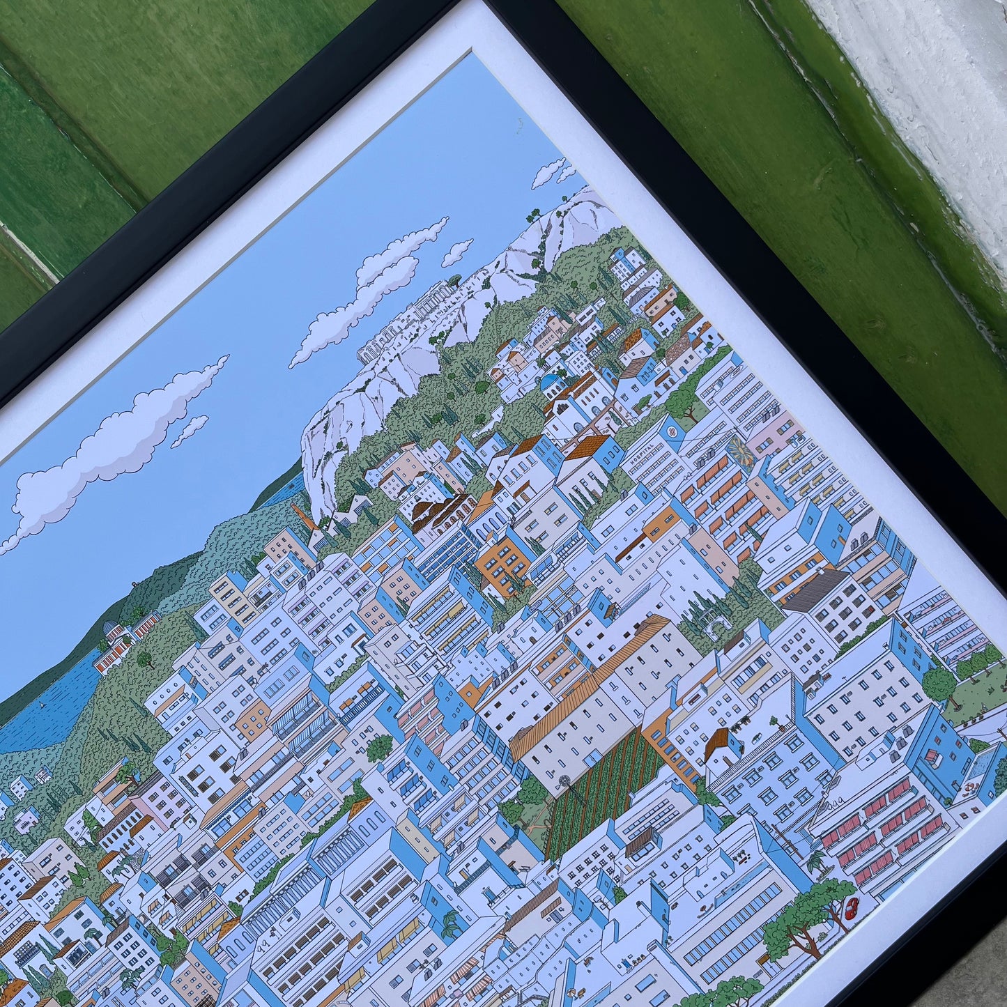 Athens city art print and poster