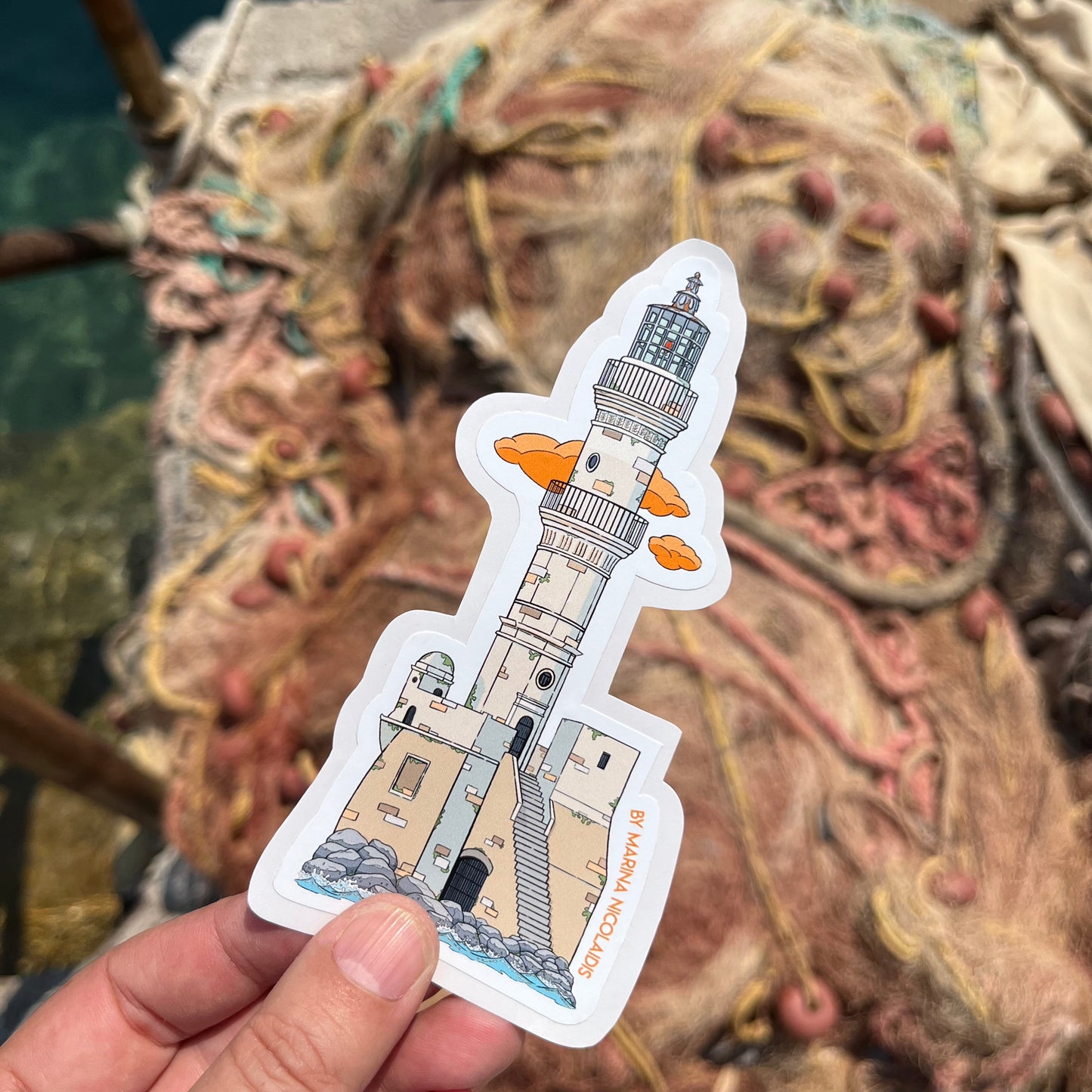 Chania lighthouse sticker