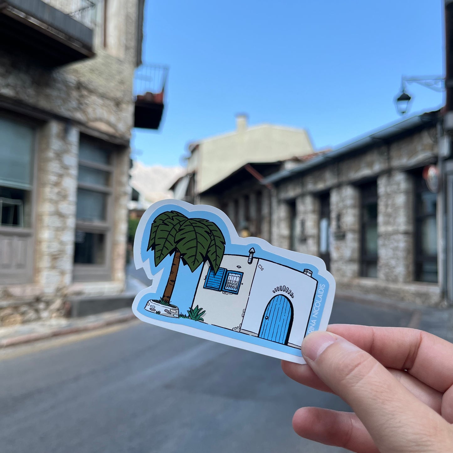 Little village house sticker