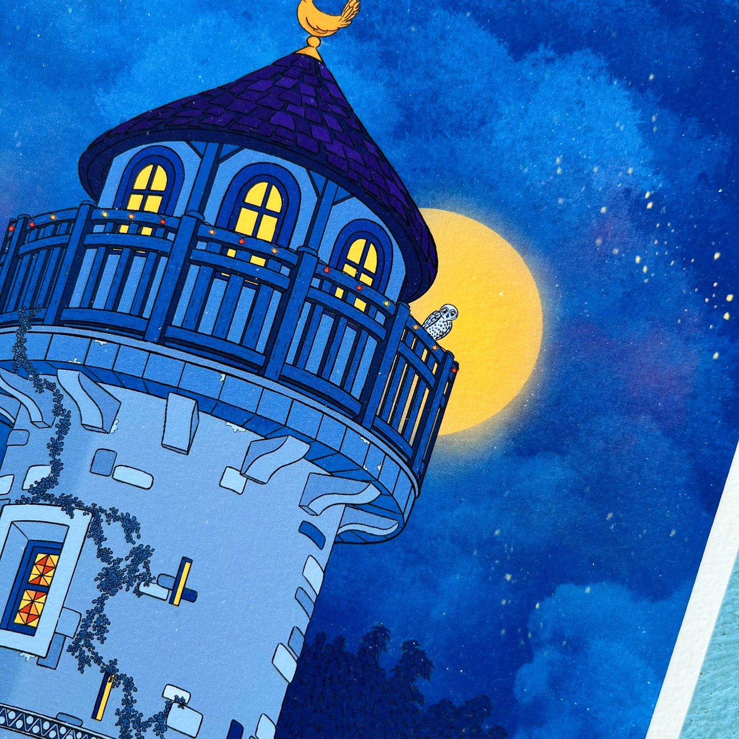 Night tower art print