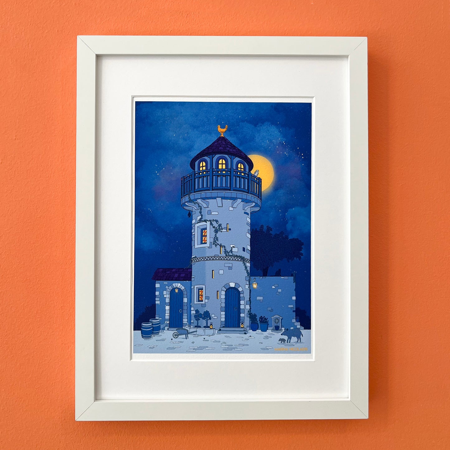 Night tower art print