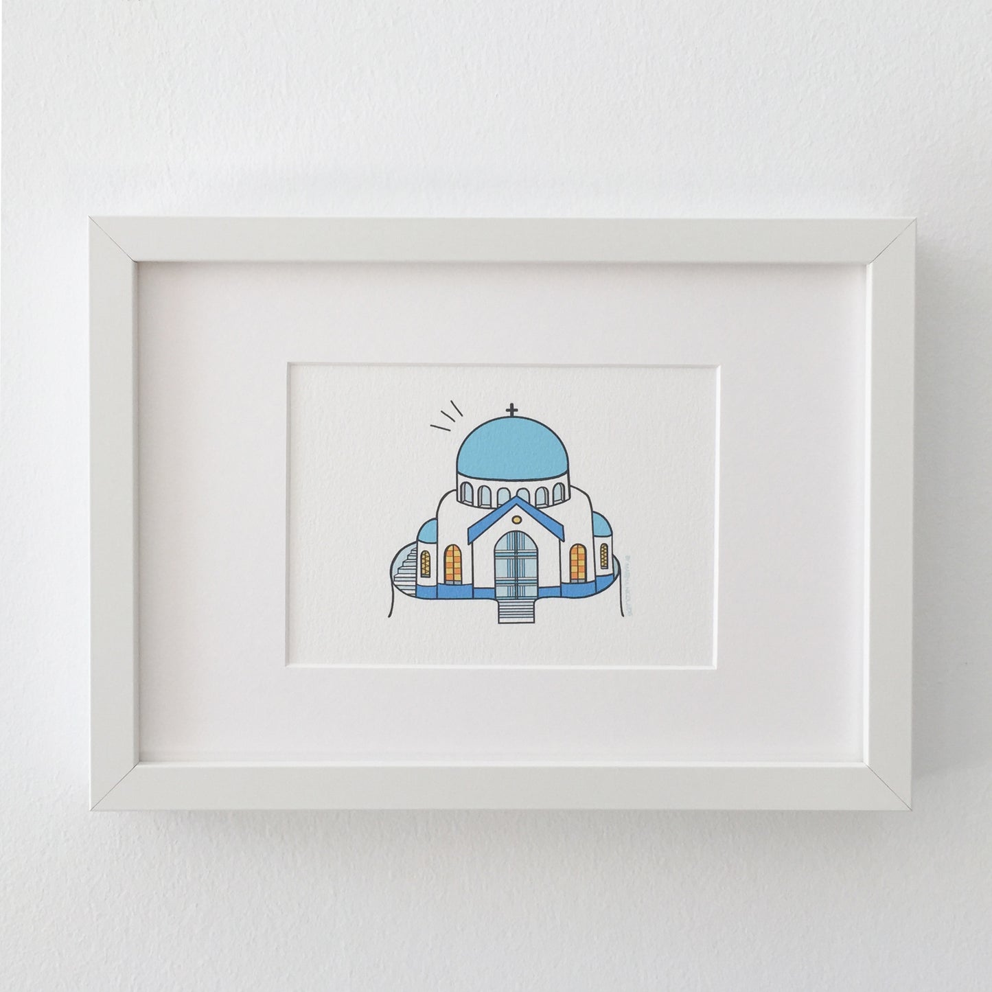 Greek church art print