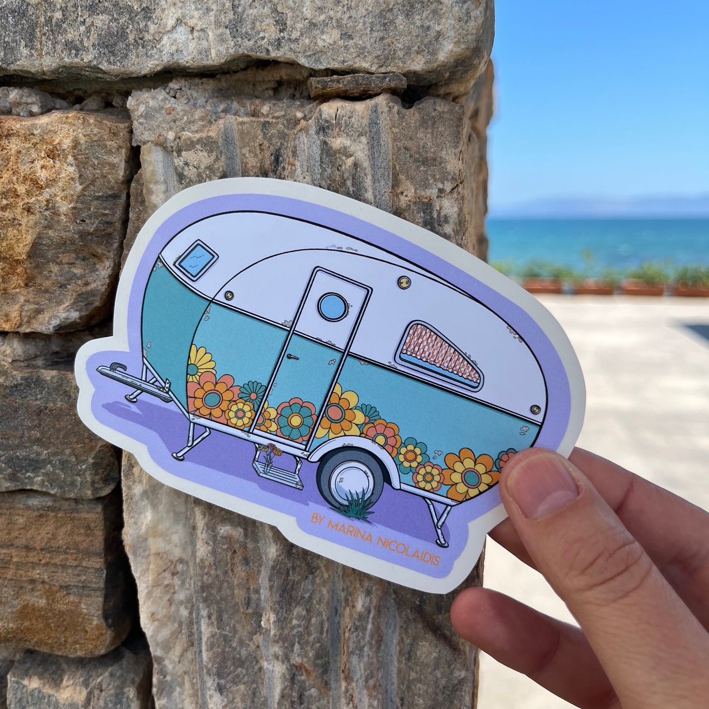 Summer caravan sticker