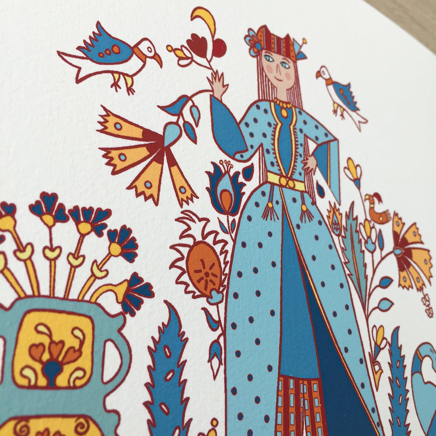 Folkloric woman art print